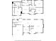 Floor plan of both first and second floors displaying all bedrooms, bathrooms and living spaces at 750 Southland Pass, Stone Mountain, GA 30087