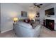 Comfortable living room with sofas, fireplace, and neutral decor at 2333 Castle Keep Way, Atlanta, GA 30316