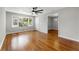 Inviting living room boasting hardwood floors, natural light and access to other rooms at 2461 Antwerp Se Dr, Atlanta, GA 30315