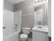 Standard bathroom with a combination tub and shower, plus a matching sink and vanity at 73 Timber Ridge Dr, Cartersville, GA 30121