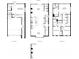 Detailed floorplan showcasing the layout of the lower, main, and upper levels of the townhome at 1110 Bakary Ct, Decatur, GA 30032