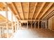 Spacious unfinished attic with exposed beams and plywood flooring, presents a unique opportunity for a customized living space at 3353 Hemphill St, Atlanta, GA 30337