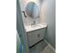 Stylish half-bath with modern fixtures and a marble countertop sink at 912 Holden Ln, Atlanta, GA 30349
