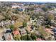 Expansive aerial view of residential neighborhood, showcasing mature trees and proximity to academic buildings at 1285 Oakdale Ne Rd, Atlanta, GA 30307