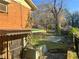 Backyard area of home featuring patio with decorative ironwork and some trees at 2019 Thomasville Se Dr, Atlanta, GA 30315