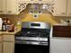 Kitchen featuring yellow backsplash, dark countertops, and stainless steel oven at 2019 Thomasville Se Dr, Atlanta, GA 30315
