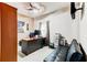 Functional home office with a desk, couch, and ample storage space at 2904 Ridgeview Sw Dr, Atlanta, GA 30331