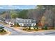 Aerial view of Manchester Court neighborhood and surrounding greenery in daytime at 3915 Deerborne Dr, Cumming, GA 30040