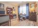 Bedroom with hardwood flooring, stylish decor, and ample storage space at 15 Masters Dr, Villa Rica, GA 30180