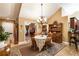 Cozy dining area with chandelier and views into the living spaces, perfect for Gathering meals at 3344 Timbersedge Dr # 5, Marietta, GA 30064