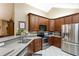 Modern kitchen featuring stainless steel appliances and ample counter space, designed for efficiency at 3344 Timbersedge Dr # 5, Marietta, GA 30064