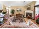 Spacious living room with hardwood floors, fireplace, and stylish furnishings at 3344 Timbersedge Dr # 5, Marietta, GA 30064