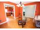 Open concept dining room provides views into the kitchen and living room at 670 Maplelake Dr, Acworth, GA 30101