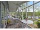 Screened patio boasts beautiful lake views and outdoor seating at 7650 Rico Rd, Chattahoochee Hills, GA 30268