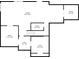 Basement level floor plan, including room dimensions and layout of the hall at 1043 Middlebrooke Dr, Canton, GA 30115