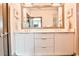 Bathroom featuring double sink vanity with a large mirror and ample cabinet space at 151 Flat Shoals Ave # 13, Atlanta, GA 30316