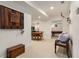 Finished basement hallway with a dining area, pool table, and rustic decorations at 4223 Millside Se Walk, Smyrna, GA 30080