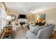 Inviting living room with a fireplace, comfortable seating, and stylish decor at 4223 Millside Se Walk, Smyrna, GA 30080
