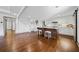 Open kitchen featuring an island with bar seating, stainless appliances, and custom cabinets at 5017 Spring Hill Dr, Sugar Hill, GA 30518