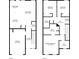 Detailed floorplan showcasing the layout of the home's two floors and room dimensions at 7154 Sw Chara Sw Ln, Atlanta, GA 30331