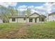 Backyard featuring a well-maintained lawn and the home's exterior at 3719 Bomar Rd, Douglasville, GA 30135