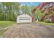 Attached two-car garage with a concrete driveway and a view of the home's front facade at 3719 Bomar Rd, Douglasville, GA 30135