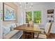 Charming breakfast nook with a built-in bench, stylish lighting, and elegant artwork at 2336 Armand Ne Rd, Atlanta, GA 30324