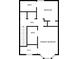 Upstairs floor plan featuring two bedrooms, two baths, a hall, stairs, and a walk-in closet at 7112 Brookview Way, Riverdale, GA 30274