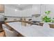 Kitchen showcasing stainless steel appliances, gold hardware, and marble countertops at 195 Childs Nw Dr, Atlanta, GA 30314