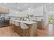 Gourmet kitchen with a large island, barstool seating, stainless steel appliances, and modern finishes at 195 Childs Nw Dr, Atlanta, GA 30314