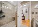 Shower room with tiled walls and floors at 436 Suwanee East Dr, Lawrenceville, GA 30043