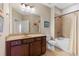 Bathroom with a sink, vanity, bathtub and shower combo at 120 Chastain Nw Rd # 608, Kennesaw, GA 30144