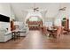 Spacious clubhouse featuring a cozy fireplace and kitchen area for community events and gatherings at 120 Chastain Nw Rd # 608, Kennesaw, GA 30144
