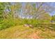 Spacious backyard with a fire pit and a treeline at 1288 Reavesville Rd, Bowdon, GA 30108