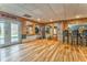 Spacious basement boasts wood paneling, mirrors, and bar area, perfect for entertainment at 1288 Reavesville Rd, Bowdon, GA 30108