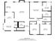 Detailed floor plan of main level, featuring living room, kitchen, bedrooms, and bathrooms with dimensions at 5265 Bentley Hall Dr, Alpharetta, GA 30005