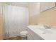 Bathroom with shower and updated fixtures at 262 E Main St, Rutledge, GA 30663