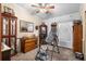 Cozy bedroom featuring classic furnishings and a ceiling fan at 4941 N Helton Rd, Winston, GA 30187