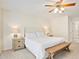 Bright primary bedroom features natural light, a ceiling fan, and hardwood floors at 4086 Norton Se Pl, Smyrna, GA 30082