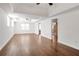 Finished basement featuring hardwood floors and natural light, enhancing its charm at 4095 Boles Creek Dr, Duluth, GA 30096
