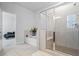 Bathroom featuring a soaking tub and a walk-in shower at 75 Glen Abbey Cir, Fairburn, GA 30213