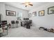 Home office featuring modern ceiling fan and natural light at 75 Glen Abbey Cir, Fairburn, GA 30213