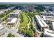 Stunning aerial view showcasing the city's skyline, with lush green spaces, modern buildings, and well-planned streets at 873 Monroe Ne Cir, Atlanta, GA 30308