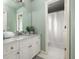 Bathroom featuring a modern vanity with marble countertops and a view of the toilet at 225 Cotton Field Ct, Alpharetta, GA 30022