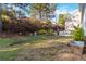Lush backyard area with mature trees, a small fence and plenty of sunlight at 2319 White Alder Dr, Buford, GA 30519
