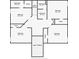 Upstairs floor plan showcasing the layout of the bedrooms and bathrooms at 416 Blue Sky Cir, Acworth, GA 30102