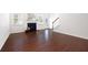 Bright living area with hardwood floors, fireplace, and staircase at 416 Blue Sky Cir, Acworth, GA 30102