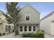 Charming grey two-story home with eye-catching windows and quaint front porch seating at 530 Bismark Ne Rd, Atlanta, GA 30324
