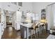 Bright kitchen with white cabinetry, stainless steel appliances, and a center island at 530 Bismark Ne Rd, Atlanta, GA 30324