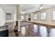 Finished basement area with hardwood floors, a fireplace, and plenty of natural light at 2311 October Nw Ct, Acworth, GA 30102